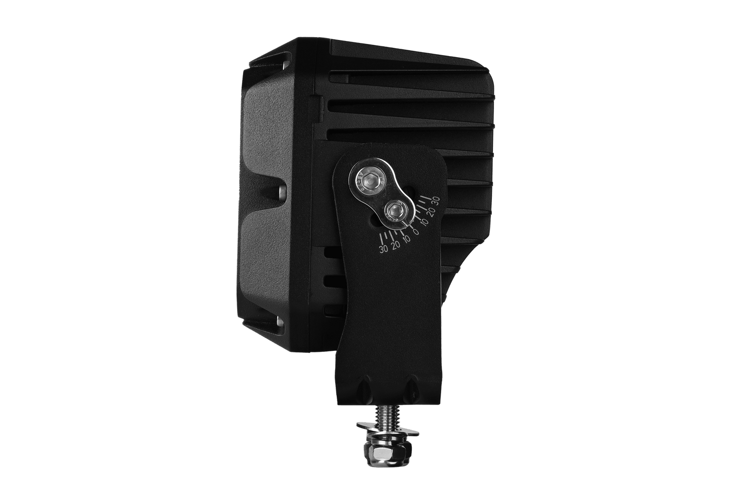 Mega 1600 LED work light right side profile showing adjustable mounting bracket