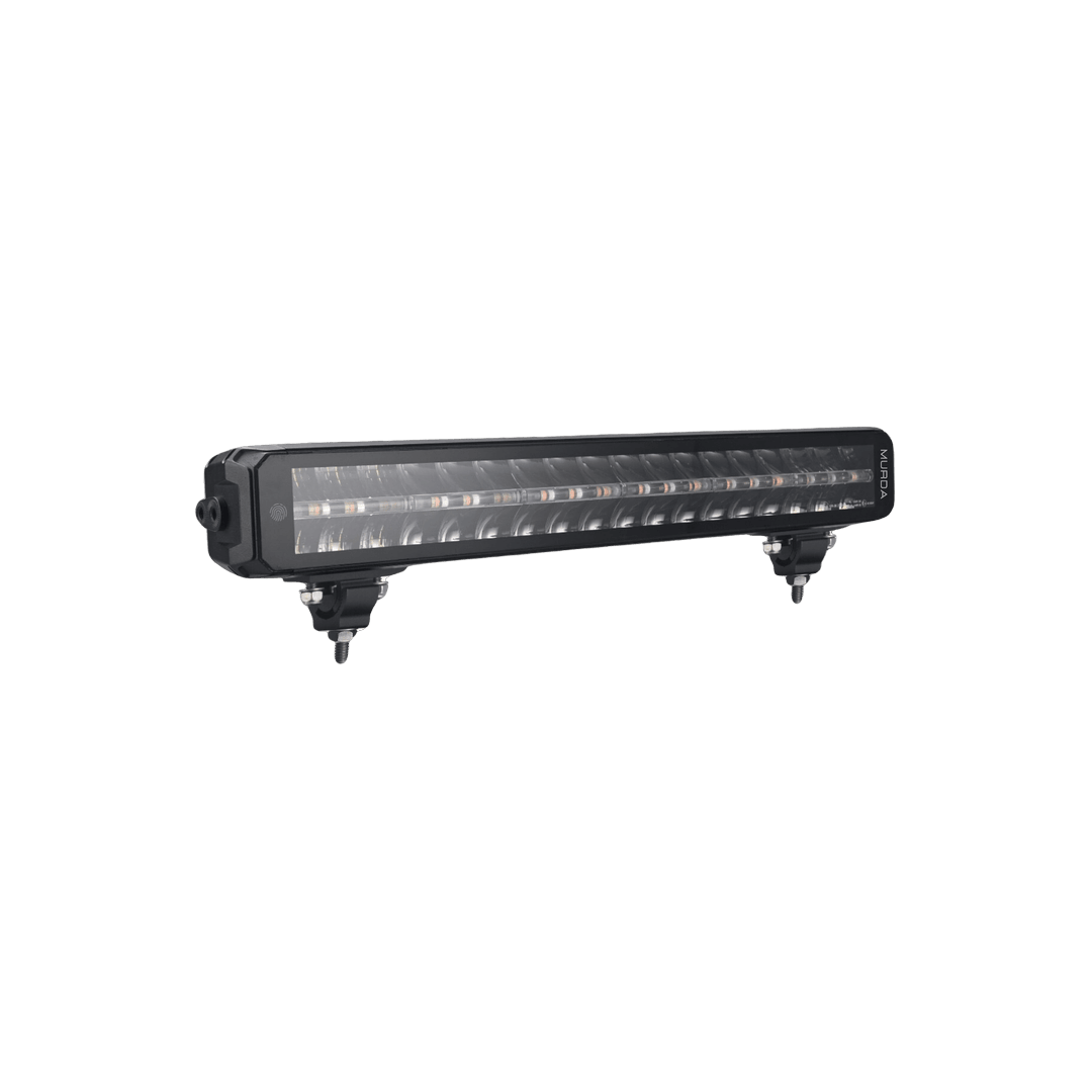 Murda MX Series 20 inch LED light bar with integrated DRL angled view