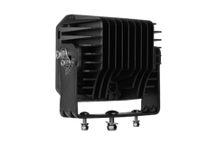 Mega 1600 LED work light rear-left angle showing heatsink design and bracket bolts