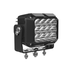 Mega 8800 80W LED work light dead-on front view showing 12 amber LED array and protective lens